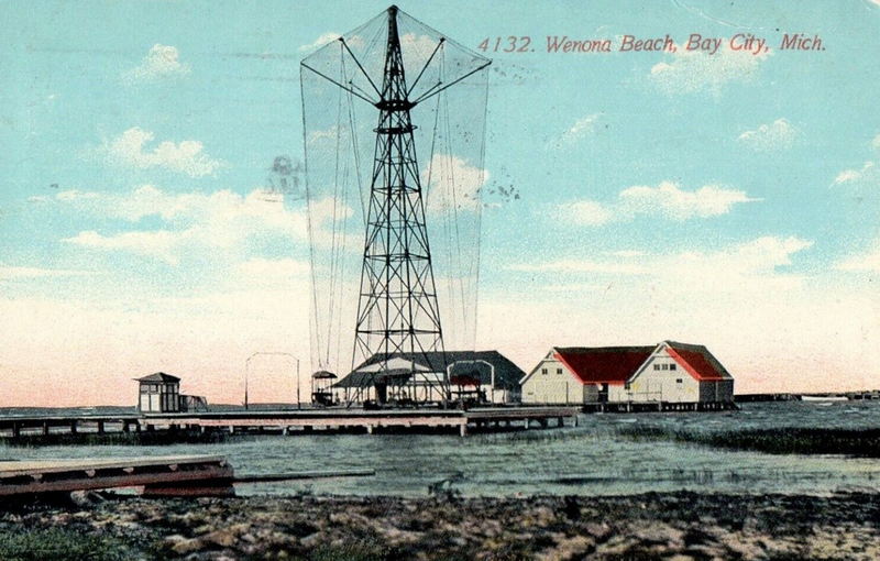 Wenona Beach Amusement Park (Wenona Beach, Wenonah Park) - Vintage Postcard (newer photo)